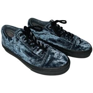 Vans Sk8 Skate Old Skool Velvet Blue Low Reissue Shoe Men 5 Women 6.5